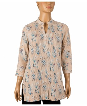 Casual Kurti - Powder Blue Blooms