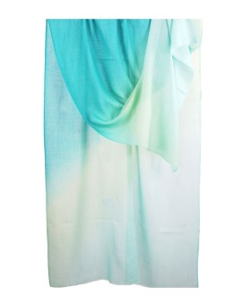 Shaded Ombre Stole - Aqua Green Shade
