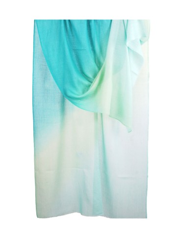 Shaded Ombre Stole - Aqua Green Shade