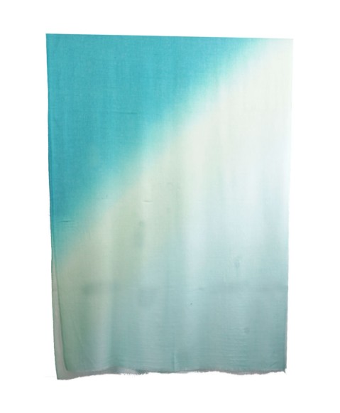 Shaded Ombre Stole - Aqua Green Shade