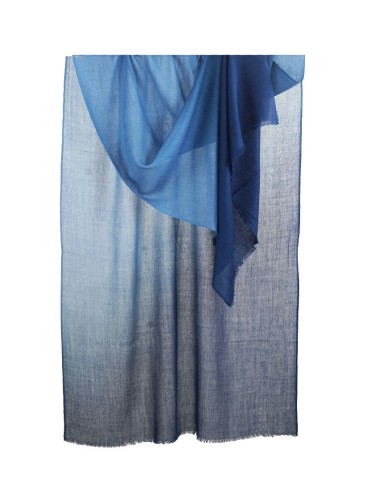 Shaded Ombre Stole - Dark Blue