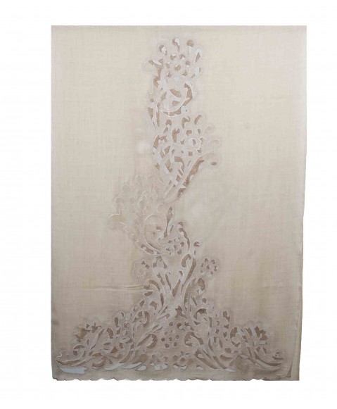 Off White Cutwork Stole