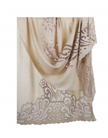 Off White Cutwork Stole