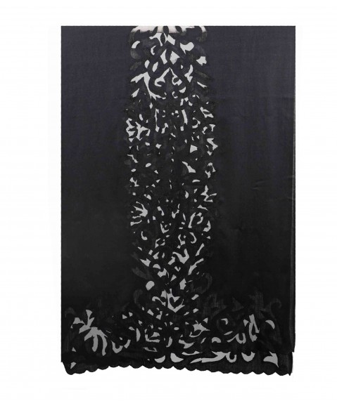 Black Cutwork Stole