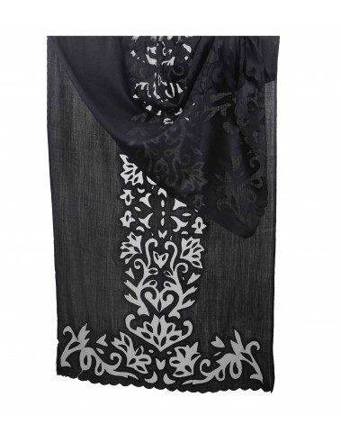 Black Cutwork Stole