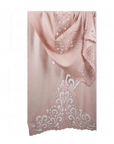 Dusty Pink Cutwork Stole