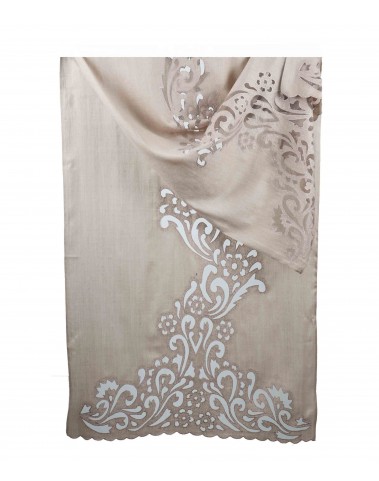 Beige Cutwork Stole