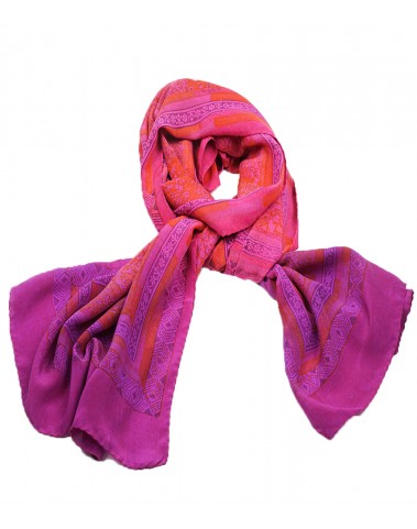 Crepe Silk Scarf - Pink Creeper