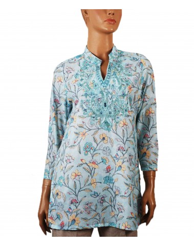 Casual Kurti - Turquoise Floral