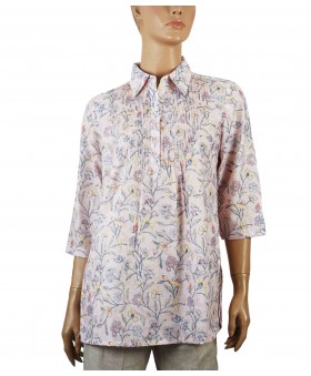 Casual Kurti - Peach Flowers