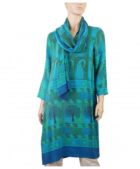 Tunic - Blue Big Paisley