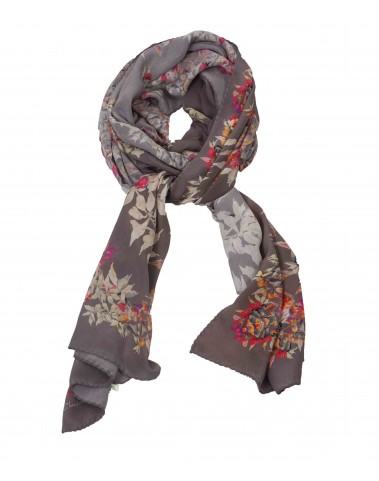 Crepe Silk Scarf - Leafy Prints