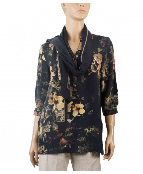 Short Silk Shirt - Floral