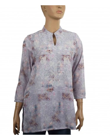 Casual Kurti - Embroidery Light Levender