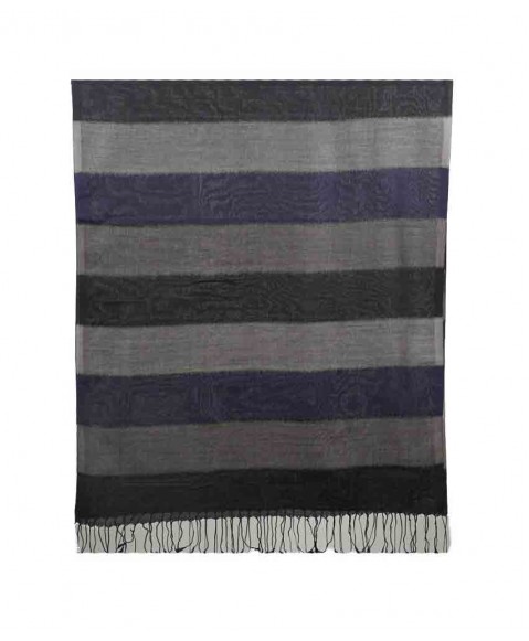 Missing Stripe Stole - Shades of Neavy Blue Grey And Black