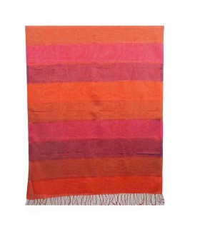 Missing Stripe Stole - Shades of Pink Purple and Orange