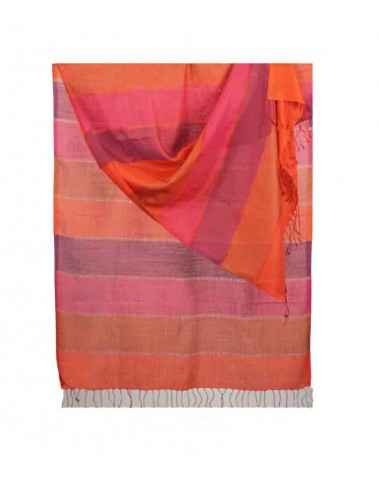 Missing Stripe Stole - Shades of Pink Purple and Orange