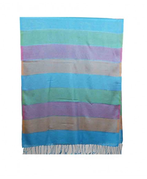 Missing Stripe Stole - Shades of Purple Blue and Green