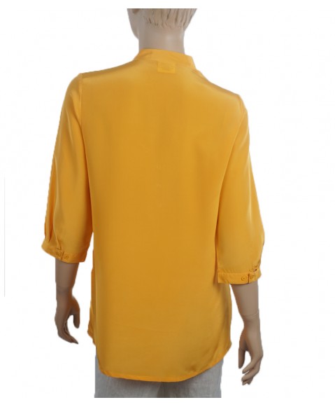 Plain Short Silk Shirt-Mango 
