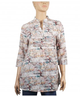 Casual Kurti - Beige Bubble