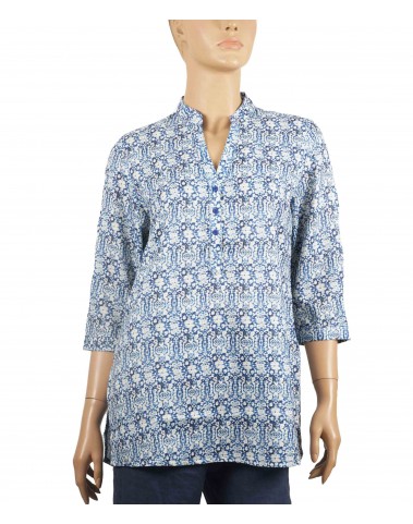 Casual Kurti - Blue Abstract