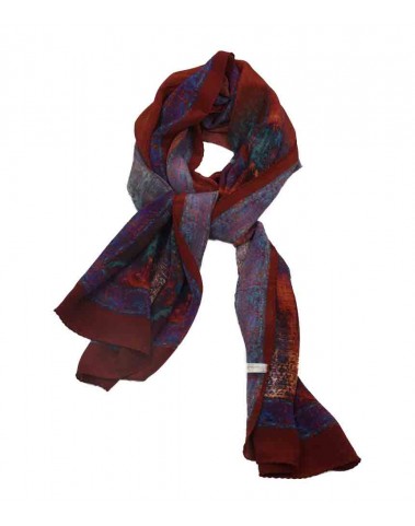 Crepe Silk Scarf - Orange Rust