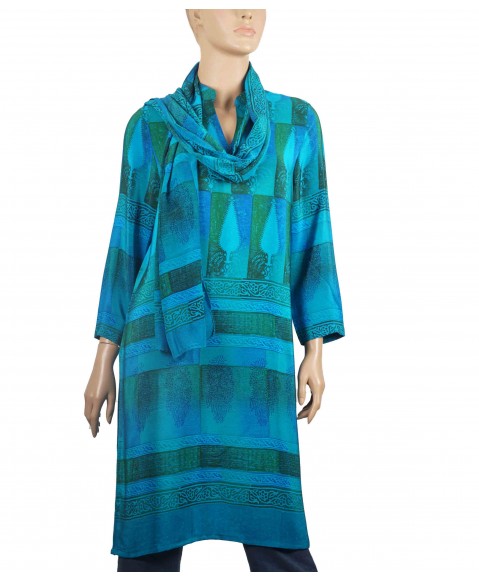 Tunic - Blue Patchwork