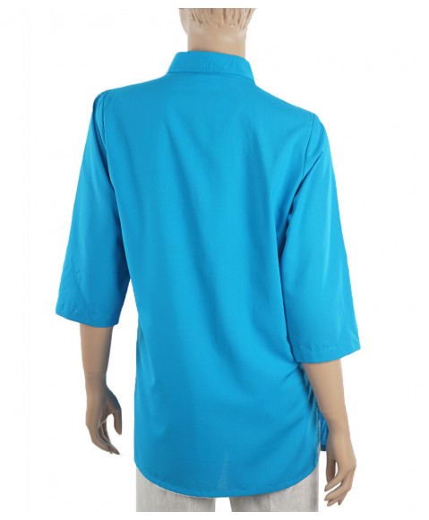 Casual Kurti-Blue Pintuck Yolk