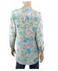 Long Silk Shirt - Blue Flowers