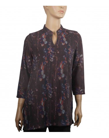 Casual Kurti - Deep Brown Pintuck