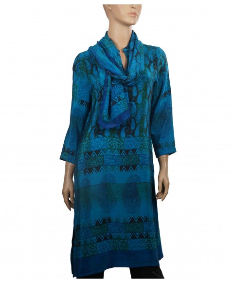 Tunic - Blue Paisley