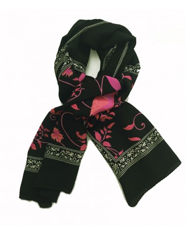 Crepe Silk Scarf - Pink Bird