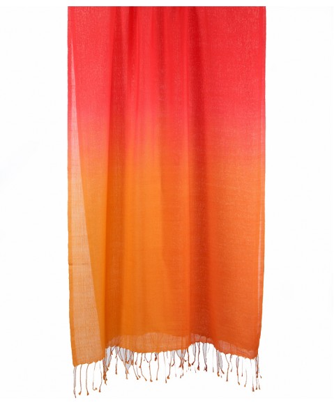 Shaded Ombre Stole - Orange to Pink Hues 